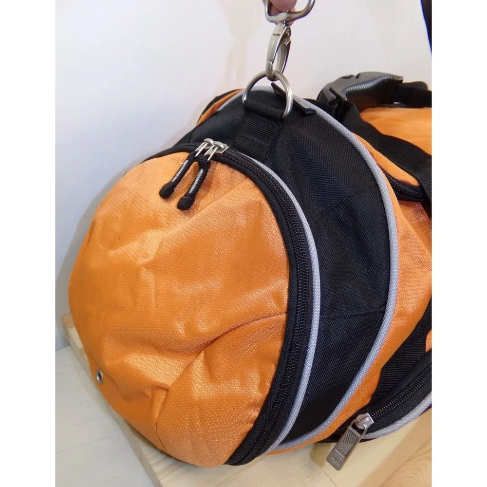 OGIO Crunch Travel Duffel Bag Blue Moon Beer Logo Orange Dome Duffle